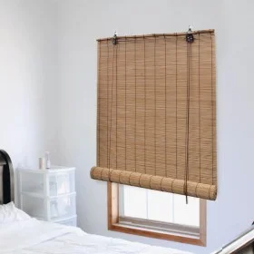 Persiana enrollable de bambú marrón 100x220 cm de vidaXL, Persianas y estores - Ref: Foro24-245814, Precio: 33,50 €, Descuent...
