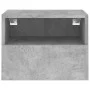 Concrete gray engineered wood TV wall cabinet 40x30x30 cm by , TV Furniture - Ref: Foro24-836846, Price: 28,52 €, Discount: %
