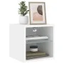 Wall TV cabinets with LED lights 2 pcs white 30x28.5x30 cm by , TV Furniture - Ref: Foro24-836974, Price: 39,43 €, Discount: %