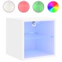Wand-TV-Schränke mit LED-Leuchten, 2 Stück, weiß, 30 x 28,5 x 30 cm von , TV-Möbel - Ref: Foro24-836974, Preis: 39,98 €, Raba...
