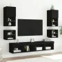 Wand-TV-Schränke mit LED-Leuchten, 2 Stück, schwarz, 30 x 28,5 x 30 cm von , TV-Möbel - Ref: Foro24-836976, Preis: 40,79 €, R...