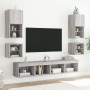 Wandmontierter TV-Schrank mit LED-Leuchten Sonomagrau 30x28,5x30 cm von , TV-Möbel - Ref: Foro24-836983, Preis: 27,00 €, Raba...