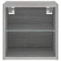 Wandmontierter TV-Schrank mit LED-Leuchten Sonomagrau 30x28,5x30 cm von , TV-Möbel - Ref: Foro24-836983, Preis: 27,00 €, Raba...