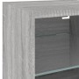 Wandmontierter TV-Schrank mit LED-Leuchten Sonomagrau 30x28,5x30 cm von , TV-Möbel - Ref: Foro24-836983, Preis: 27,00 €, Raba...