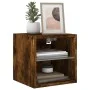 Mueble de TV de pared con luces LED roble ahumado 30x28,5x30 cm de , Muebles TV - Ref: Foro24-836981, Precio: 26,26 €, Descue...
