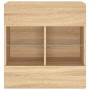 Wandmontierter TV-Schrank mit LED-Leuchten Sonoma-Eiche 58,5 x 30 x 60,5 cm von , TV-Möbel - Ref: Foro24-837094, Preis: 55,81...