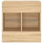 Wandmontierter TV-Schrank mit LED-Leuchten Sonoma-Eiche 58,5 x 30 x 60,5 cm von , TV-Möbel - Ref: Foro24-837094, Preis: 55,10...