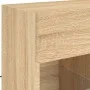 Wandmontierter TV-Schrank mit LED-Leuchten Sonoma-Eiche 58,5 x 30 x 60,5 cm von , TV-Möbel - Ref: Foro24-837094, Preis: 55,10...