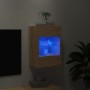 Mueble de TV de pared con luces LED roble Sonoma 40x30x60,5 cm de , Muebles TV - Ref: Foro24-837082, Precio: 42,48 €, Descuen...