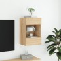 Wandmontierter TV-Schrank mit LED-Leuchten Sonoma-Eiche 40x30x60,5 cm von , TV-Möbel - Ref: Foro24-837082, Preis: 42,56 €, Ra...