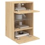 Wandmontierter TV-Schrank mit LED-Leuchten Sonoma-Eiche 40x30x60,5 cm von , TV-Möbel - Ref: Foro24-837082, Preis: 42,56 €, Ra...