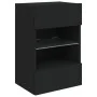 Wandmontierter TV-Schrank mit LED-Leuchten schwarz 40x30x60,5 cm von , TV-Möbel - Ref: Foro24-837080, Preis: 43,72 €, Rabatt: %