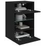 Wandmontierter TV-Schrank mit LED-Leuchten schwarz 40x30x60,5 cm von , TV-Möbel - Ref: Foro24-837080, Preis: 43,72 €, Rabatt: %