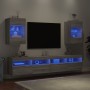 Muebles TV de pared luces LED 2 uds gris Sonoma 40x30x60,5 cm de , Muebles TV - Ref: Foro24-837089, Precio: 93,28 €, Descuent...
