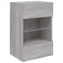 TV-Wandmöbel LED-Leuchten 2 Stück grau Sonoma 40x30x60,5 cm von , TV-Möbel - Ref: Foro24-837089, Preis: 91,71 €, Rabatt: %
