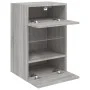 TV-Wandmöbel LED-Leuchten 2 Stück grau Sonoma 40x30x60,5 cm von , TV-Möbel - Ref: Foro24-837089, Preis: 91,71 €, Rabatt: %