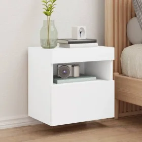 Wand-TV-Schränke mit LED-Leuchten, 2 Stück, weiß, 40 x 30 x 40 cm von , TV-Möbel - Ref: Foro24-837170, Preis: 77,48 €, Rabatt: %