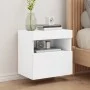 Muebles de TV de pared con luces LED 2 uds blanco 40x30x40 cm de , Muebles TV - Ref: Foro24-837170, Precio: 77,48 €, Descuent...
