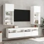 Muebles de TV de pared con luces LED 2 uds blanco 40x30x40 cm de , Muebles TV - Ref: Foro24-837170, Precio: 77,48 €, Descuent...