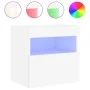 Muebles de TV de pared con luces LED 2 uds blanco 40x30x40 cm de , Muebles TV - Ref: Foro24-837170, Precio: 77,48 €, Descuent...