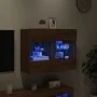 Mueble TV de pared con luces LED roble marrón 78,5x30x60,5 cm de , Muebles TV - Ref: Foro24-837105, Precio: 66,13 €, Descuent...