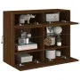 Mueble TV de pared con luces LED roble marrón 78,5x30x60,5 cm de , Muebles TV - Ref: Foro24-837105, Precio: 66,13 €, Descuent...