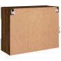 Wandmontierter TV-Schrank mit LED-Leuchten, braune Eiche, 78,5 x 30 x 60,5 cm von , TV-Möbel - Ref: Foro24-837105, Preis: 66,...