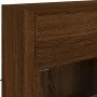 Mueble TV de pared con luces LED roble marrón 78,5x30x60,5 cm de , Muebles TV - Ref: Foro24-837105, Precio: 66,13 €, Descuent...