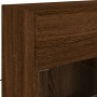 Wandmontierter TV-Schrank mit LED-Leuchten, braune Eiche, 78,5 x 30 x 60,5 cm von , TV-Möbel - Ref: Foro24-837105, Preis: 66,...
