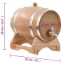 Barril de vino con grifo madera de roble macizo 12 L