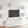 Set de muebles para TV 7 piezas madera contrachapada blanco en Muebles TV | Comprar online en Foro24