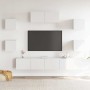 Set de muebles para TV 7 piezas madera contrachapada blanco en Muebles TV | Comprar online en Foro24