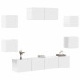 Set de muebles para TV 7 piezas madera contrachapada blanco en Muebles TV | Comprar online en Foro24