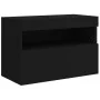 Wandmontierter TV-Schrank mit LED-Leuchten schwarz 60x30x40 cm von , TV-Möbel - Ref: Foro24-837185, Preis: 48,45 €, Rabatt: %