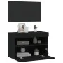 Wandmontierter TV-Schrank mit LED-Leuchten schwarz 60x30x40 cm von , TV-Möbel - Ref: Foro24-837185, Preis: 48,45 €, Rabatt: %