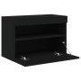 Wandmontierter TV-Schrank mit LED-Leuchten schwarz 60x30x40 cm von , TV-Möbel - Ref: Foro24-837185, Preis: 49,19 €, Rabatt: %