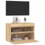 Wandmontierter TV-Schrank mit LED-Leuchten Sonoma-Eiche 60x30x40 cm von , TV-Möbel - Ref: Foro24-837187, Preis: 47,40 €, Raba...