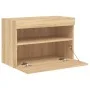 Wandmontierter TV-Schrank mit LED-Leuchten Sonoma-Eiche 60x30x40 cm von , TV-Möbel - Ref: Foro24-837187, Preis: 47,40 €, Raba...