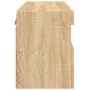 Wall-mounted TV cabinet with LED lights Sonoma oak 60x30x40 cm by , TV Furniture - Ref: Foro24-837187, Price: 47,40 €, Discou...