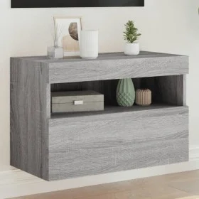 Mueble de TV de pared con luces LED gris Sonoma 60x30x40 cm de , Muebles TV - Ref: Foro24-837193, Precio: 50,80 €, Descuento: %