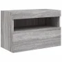 Mueble de TV de pared con luces LED gris Sonoma 60x30x40 cm de , Muebles TV - Ref: Foro24-837193, Precio: 50,80 €, Descuento: %