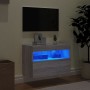 Mueble de TV de pared con luces LED gris Sonoma 60x30x40 cm de , Muebles TV - Ref: Foro24-837193, Precio: 52,02 €, Descuento: %