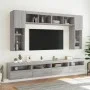 Wall-mounted TV cabinet with LED lights Sonoma gray 60x30x40 cm by , TV Furniture - Ref: Foro24-837193, Price: 50,80 €, Disco...