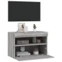 Mueble de TV de pared con luces LED gris Sonoma 60x30x40 cm de , Muebles TV - Ref: Foro24-837193, Precio: 50,80 €, Descuento: %