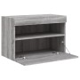 Wandmontierter TV-Schrank mit LED-Leuchten Sonomagrau 60x30x40 cm von , TV-Möbel - Ref: Foro24-837193, Preis: 51,62 €, Rabatt: %