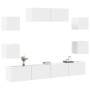 Set de muebles para TV 7 piezas madera contrachapada blanco en Muebles TV | Comprar online en Foro24