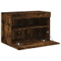 Wandmontierter TV-Schrank mit LED-Leuchten, geräucherte Eiche, 60 x 30 x 40 cm von , TV-Möbel - Ref: Foro24-837191, Preis: 57...