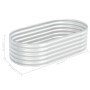 Arriate de acero galvanizado plateado 160x80x44 cm de vidaXL, Maceteros y jardineras - Ref: Foro24-45519, Precio: 88,31 €, De...