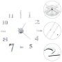 Modern design 3D wall clock 100 cm XXL silver by vidaXL, Wall clocks - Ref: Foro24-50636, Price: 28,71 €, Discount: %