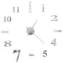 Modernes Design 3D Wanduhr 100 cm XXL silber von vidaXL, Wanduhren - Ref: Foro24-50636, Preis: 28,71 €, Rabatt: %